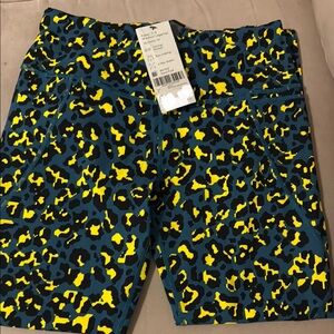 NWT women’s Sweaty Betty Power 7/8 workout leggings blue pixel leopard US 8 UK M